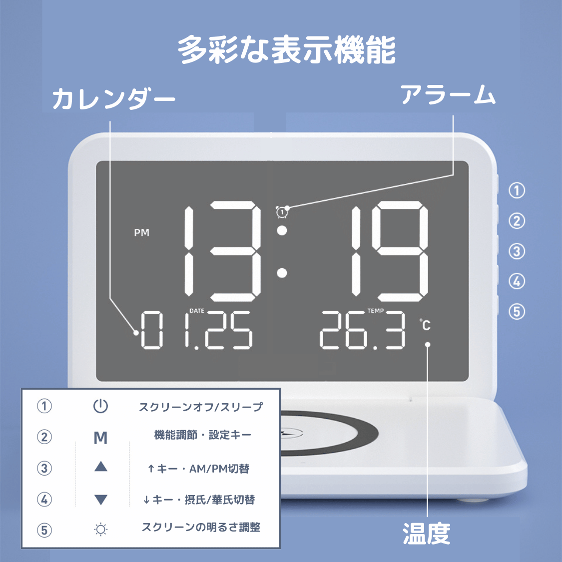 折り畳み置き時計
