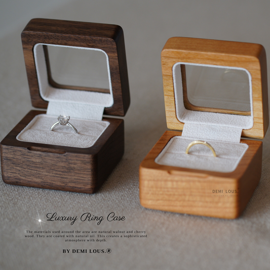 木製リングケース・窓付き