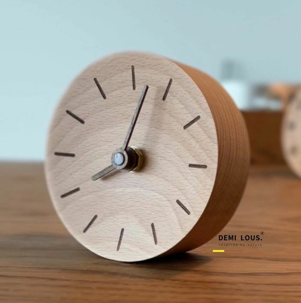 無垢の木 置時計